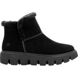 Rieker - Kassandra - Enkellaarsjes - Zwart - Suède - Imitatiebont Voering