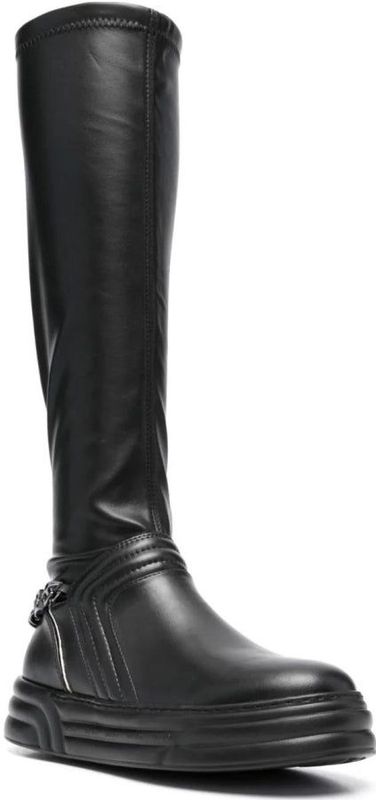 Liu Jo - Cleo 19 Hoge Laarzen - Zwart - Polyurethaan - Ritssluiting - Slip-on