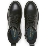 Marc O'Polo - Veterlaarzen - Zwart - Leer - Vetersluiting