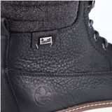 Rieker - Veterschoenen - Zwart - Waterbestendig - Gemakkelijke Ritssluiting