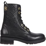 Tommy Hilfiger - thgram Biker Boot - Enkellaarsjes - Zwart - Leer