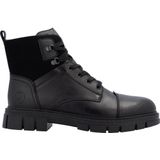 Rieker - Casual Enkelboots - Zwart - Leer - Vetersluiting