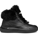 Geox - D46QFA 00085 - Enkellaarsjes - Zwart - Leer/Polyester - Rubber Zool