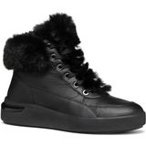 Geox - D46QFA 00085 - Enkellaarsjes - Zwart - Leer/Polyester - Rubber Zool