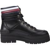 Tommy Hilfiger - Corporate Outdoor - Enkellaarsjes - Zwart - Leer