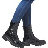 Remonte - D1W72-02 - Enkellaarsjes - Zwart - Polyestervezel/Wol