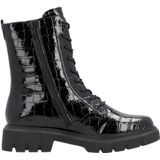 Remonte - D1W72-02 - Enkellaarsjes - Zwart - Polyestervezel/Wol