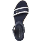 Tommy Hilfiger - Sandalen - Blauw - Katoen - Webbing Wedge Sandal