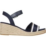 Tommy Hilfiger - Sandalen - Blauw - Katoen - Webbing Wedge Sandal