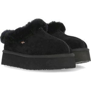 Mexx - MICH2001243W - Gezondheidsslippers - Zwart - Suède - Dierenhaar - Ethyleenvinylacetaat en Rubber