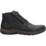 Rieker - Veter-enkellaarsjes - Zwart - Leer - Veterdesign - Fur Voering