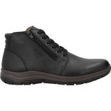 Rieker - Veter-enkellaarsjes - Zwart - Leer - Veterdesign - Fur Voering