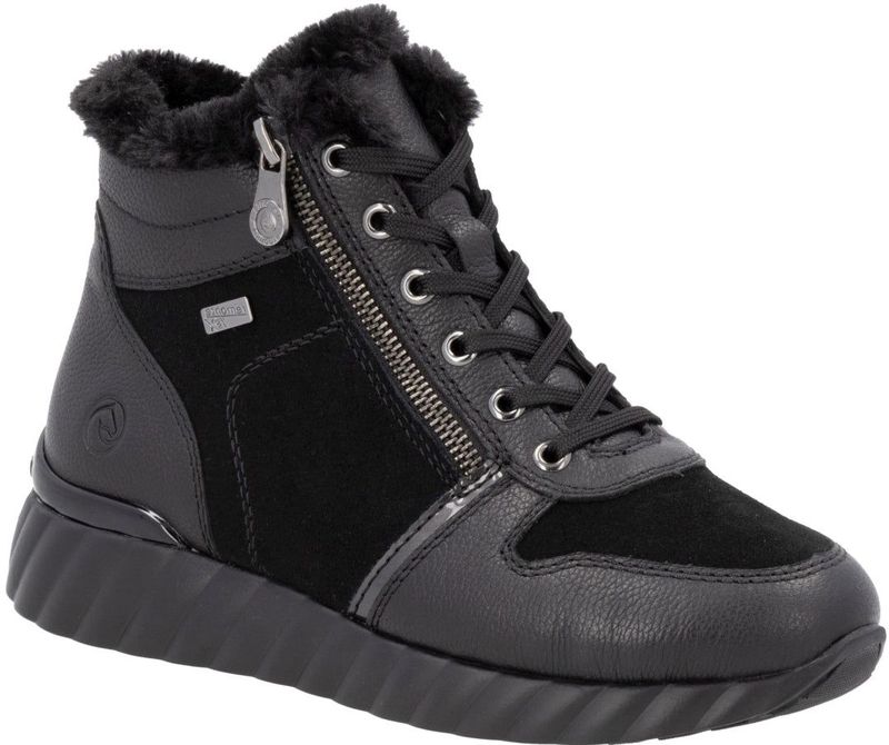 Remonte - D5985-02 - Enkellaarsjes - Zwart - Leer