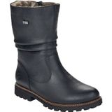 Remonte - D8477-01 - Enkellaarsjes - Zwart - Leer - Dierenhaar