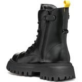 Geox - Enkellaarsjes - Zwart - Polyester - Thermoplastisch Rubber