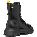 Geox - Enkellaarsjes - Zwart - Polyester - Thermoplastisch Rubber