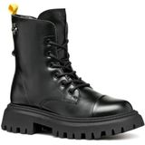 Geox - Enkellaarsjes - Zwart - Polyester - Thermoplastisch Rubber