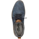 Rieker Slip-on Sneakers - Slippers - Jeansblauw/Grijs/Cognac - Textiel