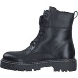 Marco Tozzi - Dames Veterschoenen - Zwart - Echt Leer