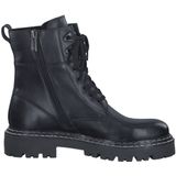 Marco Tozzi - Dames Veterschoenen - Zwart - Echt Leer