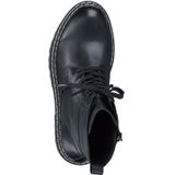 Marco Tozzi - Dames Veterschoenen - Zwart - Echt Leer