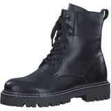 Marco Tozzi - Dames Veterschoenen - Zwart - Echt Leer