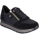 Remonte - D1316 - Sneakers - Zwart - Imitatieleer - Microvelours Voering