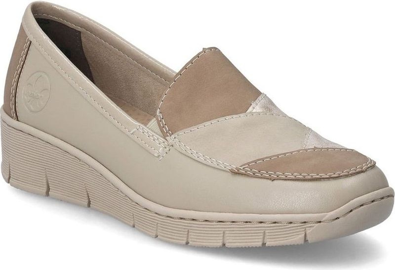 Rieker - 53785-60 - Sneakers - Beige - Leer/Textiel