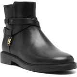 Michael Kors - Abigail - Enkellaarsjes - Zwart - Leer