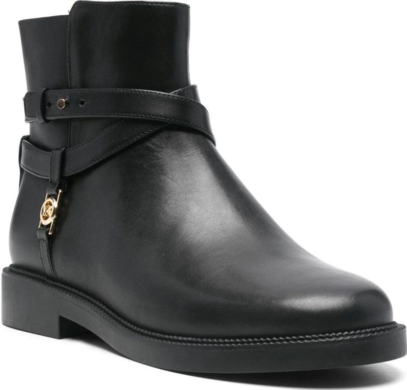 Michael Kors - Abigail - Enkellaarsjes - Zwart - Leer