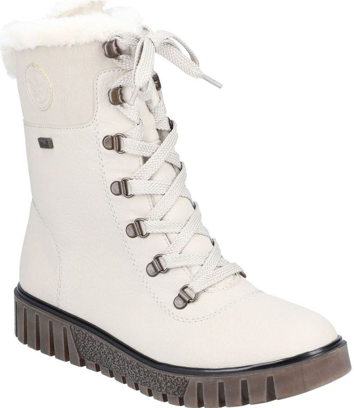 Rieker - Beige Enkellaarsjes - Synthetisch - Waterafstotend Rieker Tex