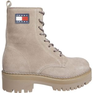 Tommy Jeans - Enkellaarsjes - Beige - Suède