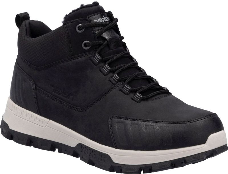 Rieker - Enkellaarsjes - Zwart - Leer - Antistress-technologie