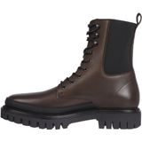 Tommy Hilfiger - Enkellaarsjes - Bruin - Leer