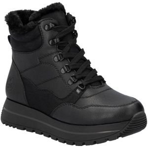 Rieker - Dames Schoenen - Zwart - Synthetisch Leer - Waterafstotend - Slip-on Design