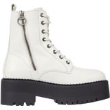 Tommy Jeans - Enkellaarsjes - Wit - Leer