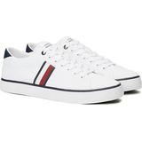 Tommy Hilfiger - Vulc Low Stripes - Sneakers - Wit - Gerecycled Polyester