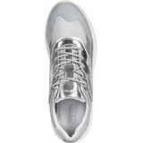 Geox - D Diodiana - Sneakers - Zilver - Nylon, Leer