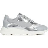 Geox - D Diodiana - Sneakers - Zilver - Nylon, Leer