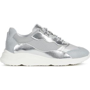Geox - D Diodiana - Sneakers - Zilver - Nylon, Leer