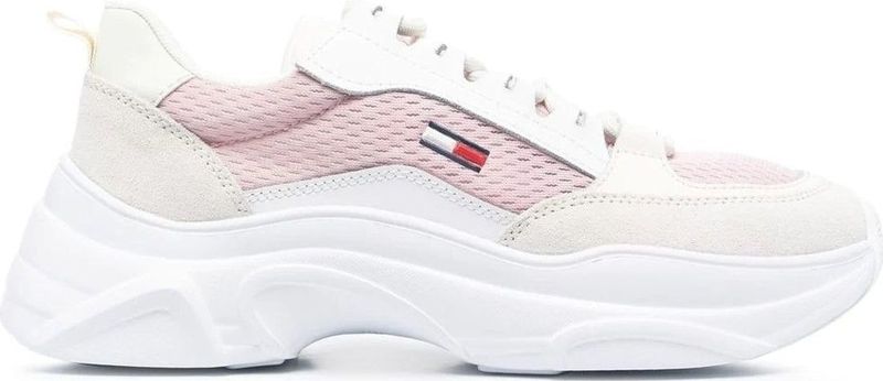 Tommy Jeans - EN0EN02081 - Sneakers - Roze - Leer en Gerecycled Polyester