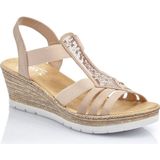 Rieker - Morelia Sandalen - Beige - Textiel