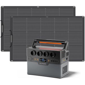 ALLPOWERS Solargenerator-Kit 1500W (S1500 Plus+ SF100 100W Solarpanel) S1500 Plus + 2 x SF100 100W Solarpanel