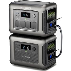 ALLPOWERS Haushaltsenergiespeicher Set R1500 + B1000 | 1800W, 1152Wh - 4608Wh R1500 + 1 x B1000