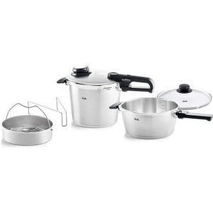 Fissler Vitavit Premium Snelkookset met Glasdeksel, 3,5L / 6L