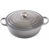 Le Creuset Signature Marmite Braadpan, 26cm mist grey