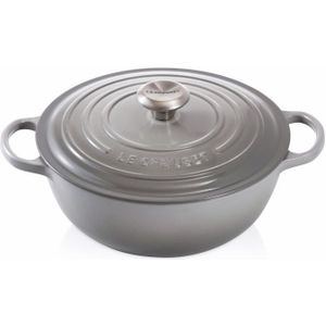 Le Creuset Signature Marmite Braadpan, 26cm mist grey