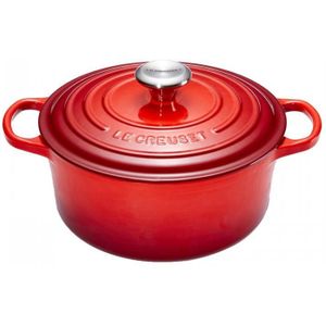 Le Creuset Signature Braadpan, 24cm kersenrood