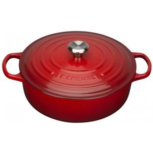 Le Creuset Signature Braadpan Laag, 30cm kersenrood