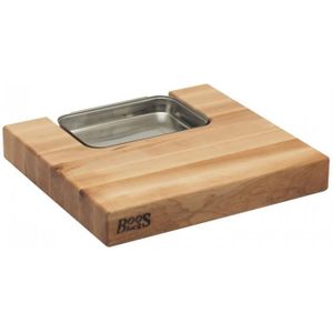 Boos Blocks Prepmaster Snijplank met Sapgeul en Opvangbak, 38x35x6cm esdoornhout